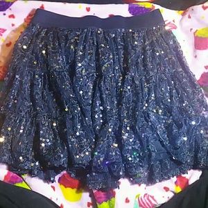 Navy blue sparkle skirt
