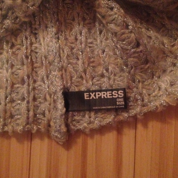 Express Metallic Knit infinity Scarf - Picture 4 of 4