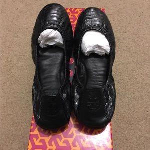 Tory Burch Edie Snake Python flats