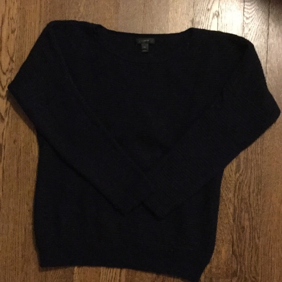 J Crew dark navy ribbed sweater