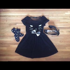 Cat face mini dress