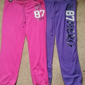 2 pairs of aeropostale sweatpants