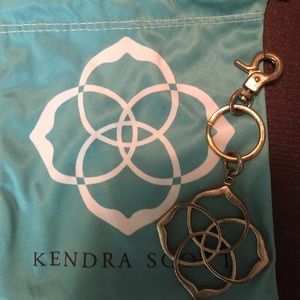 Kendra Scott gold logo keychain