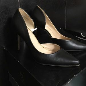 Black pointy heels