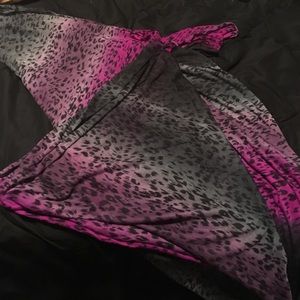 Large purple and black scarf wrap