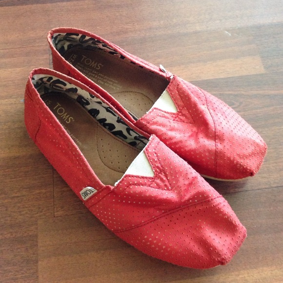 TOMS Shoes - Red Perforated Toms