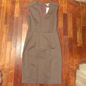 Metallic gray lined shift.