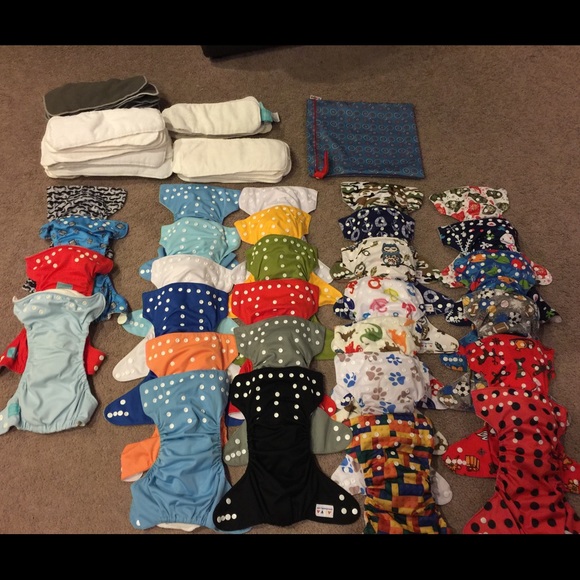 💛SOLD💛euc cloth pocket diaper lot