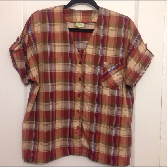 Vintage Plaid Button Up