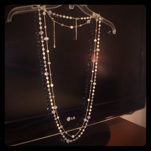 Long Gold and Beaded Necklaces