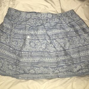 Hollister Denim Sequin High Rise Skirt