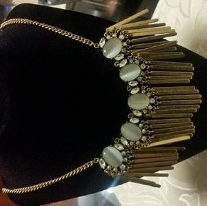 Fringe statement necklace