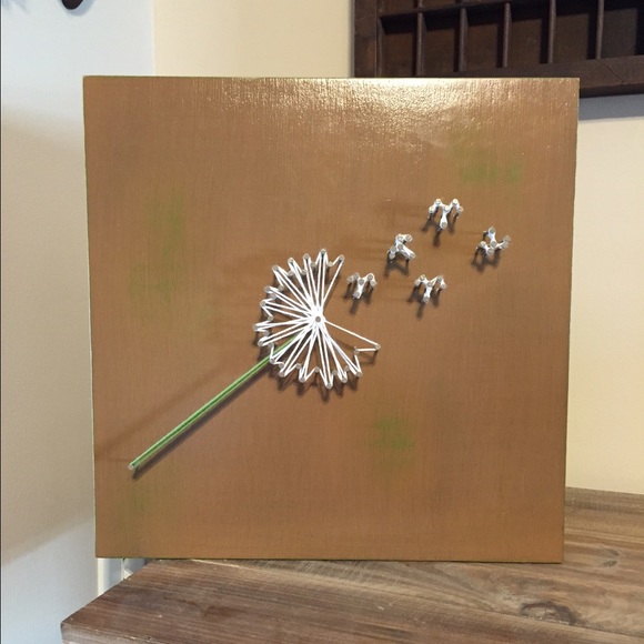 Wooden dandelion art
