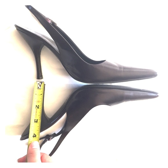 Enzo Angiolini leather brown leather sling back