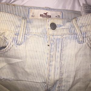 High Waisted Railroad Stripe Shorts