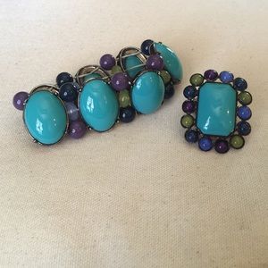 Turquoise bracelet and ring