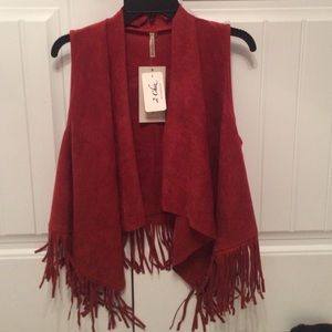 Red fringed vest