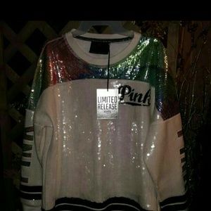 Victoria secret PINK varsity Rainbow BLING Limited