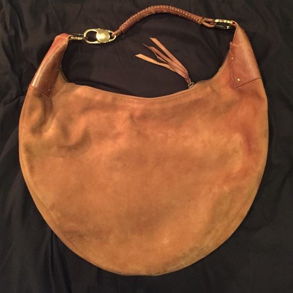 Tan suede Gucci bag!