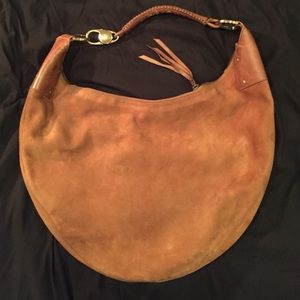 Tan suede Gucci bag!