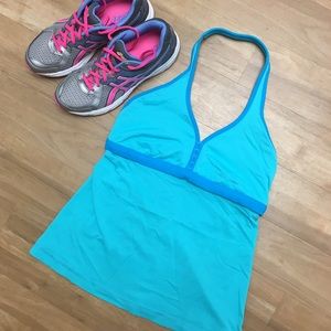 Lululemon "Hip Halter" Aqua Halter Tank Top 8 🎽