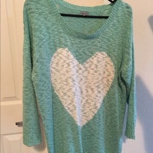 Heart sweater mint green. Wildfox like