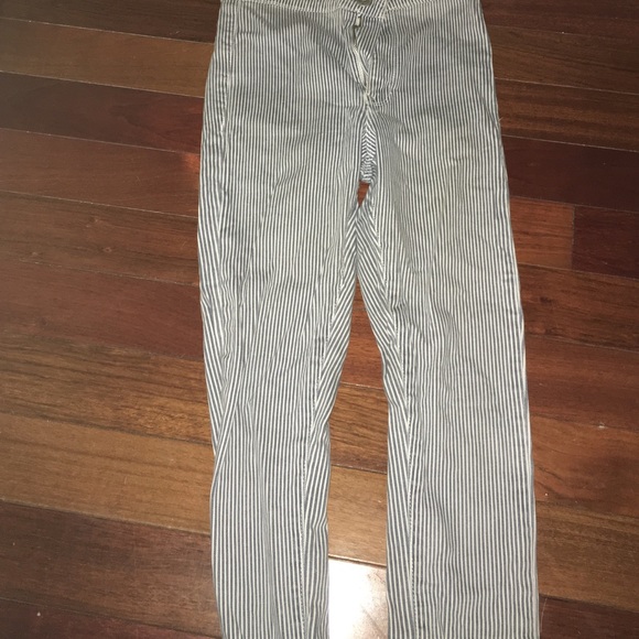 Striped skinny jeans