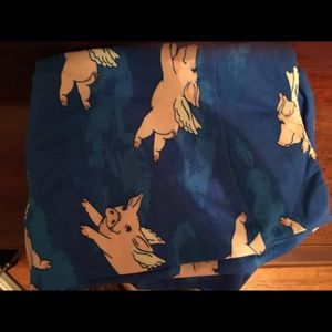 New LuLaRoe One Size Blue Flying Pigs
