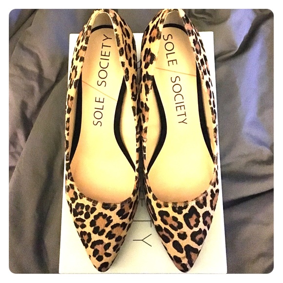 Sole Society Juli Leopard Print Wedges, 8.5 / 9