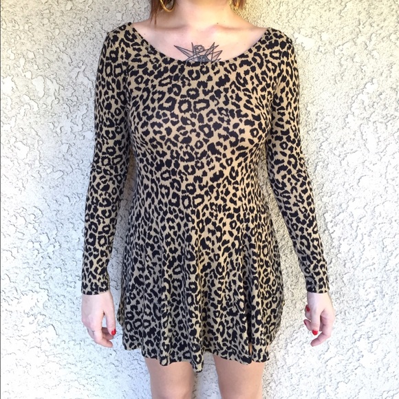 Betsey Johnson leopard print baby doll dress