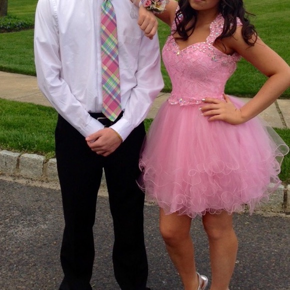 Pink short Prom Dress Clarisse