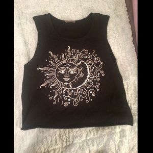 Sun and the moon crop top!