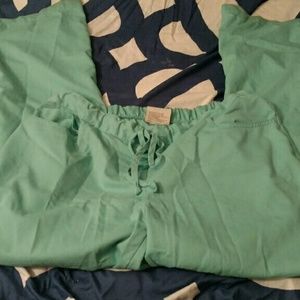 Womans large mint green scrub pants greys anatomy