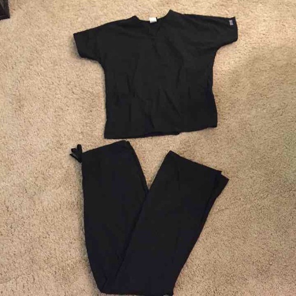 Cherokee workwear black scrubs, size xs tall