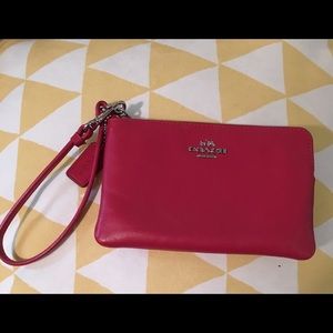 NWOT Coach Red Wristlet
