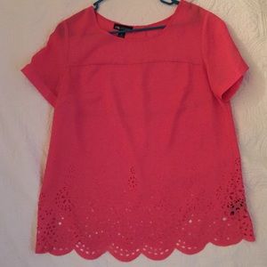 Pink Scalloped Top