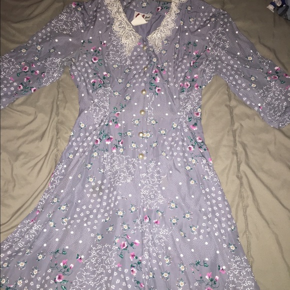 Vintage LA Gal long romper with pearl buttons