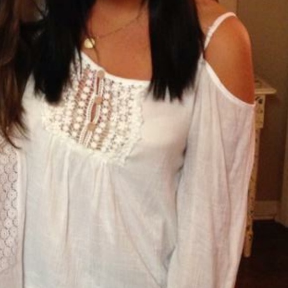 White, off-the-shoulder blouse