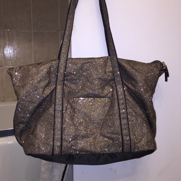 Vicotrias secret gold sparkle bag!