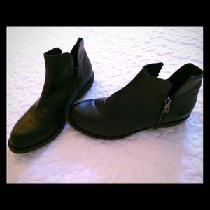 Black Leather Booties