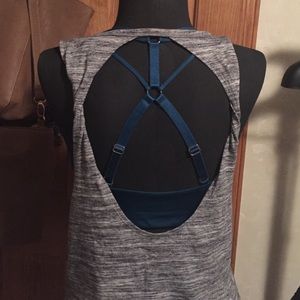 Pink twist-back tank