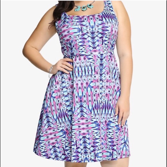 Ikat scuba dress