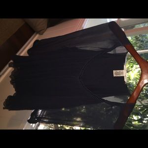 Diane Von Furstenberg navy chiffon silk blouse