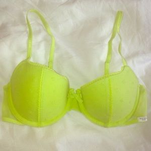 Lime Green Balconet Push Up Bra