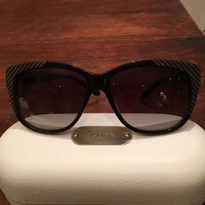 Chloe black wayfarer sunglasses (model CL 2246)
