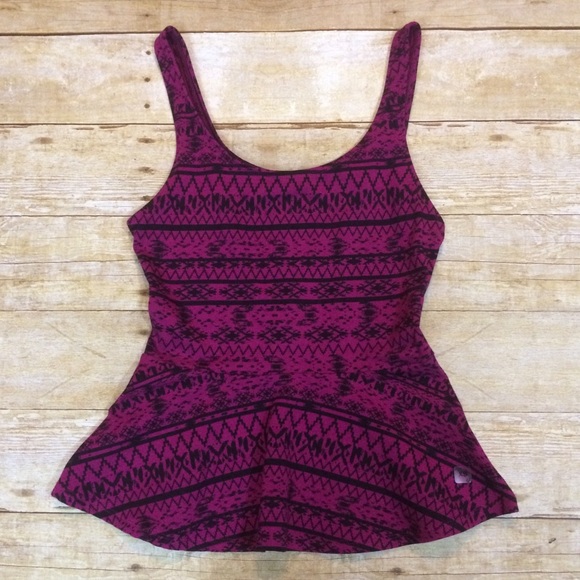 Express Tops - Express Aztec Peplum Top