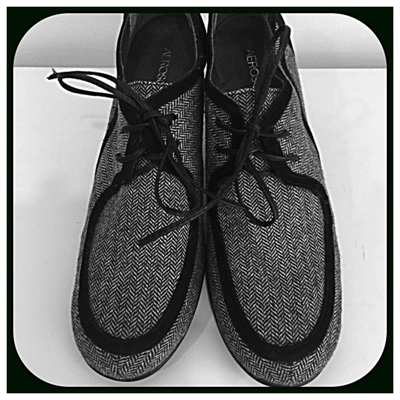 Aerosoles classic tweed black and gray tie-up pump - Picture 3 of 4