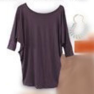 Plum Jersey Dolman Top