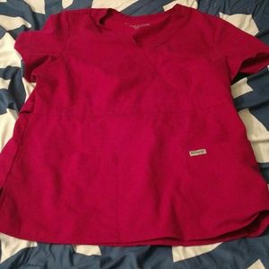 Red med pink greys anatomy top womens large