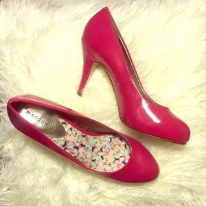 Madden Girl Shine Fuchsia Platform Patent Pumps